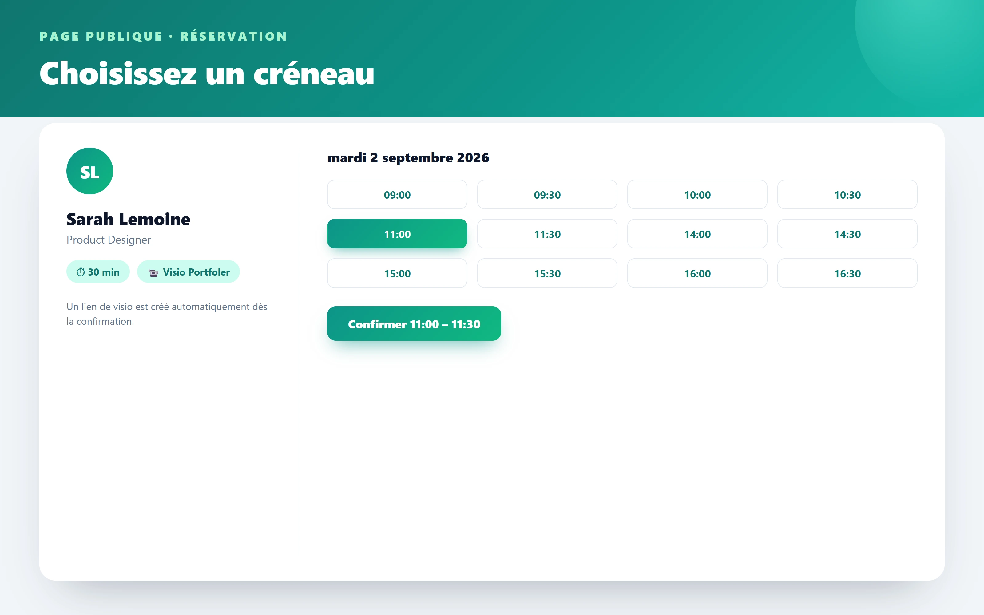 Booking link 1